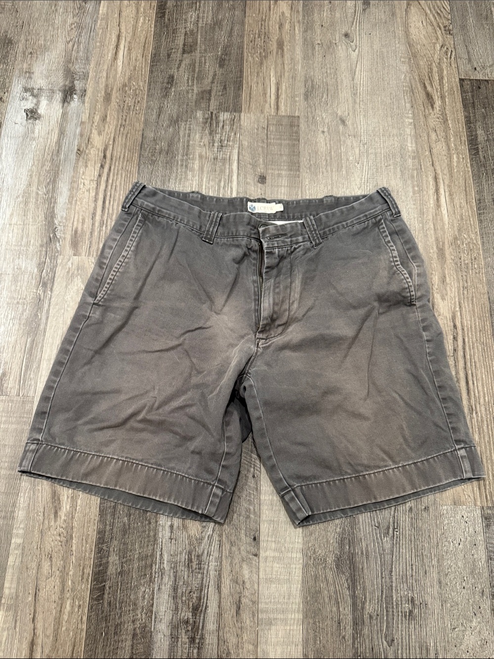J. Crew Factory Men's Gray Flat Front Chino Shorts